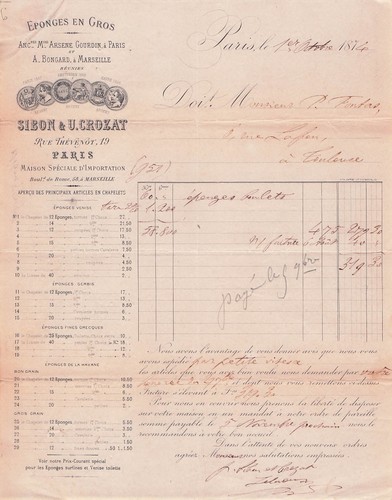 Paris schwamm sibon crozat - sibon,
